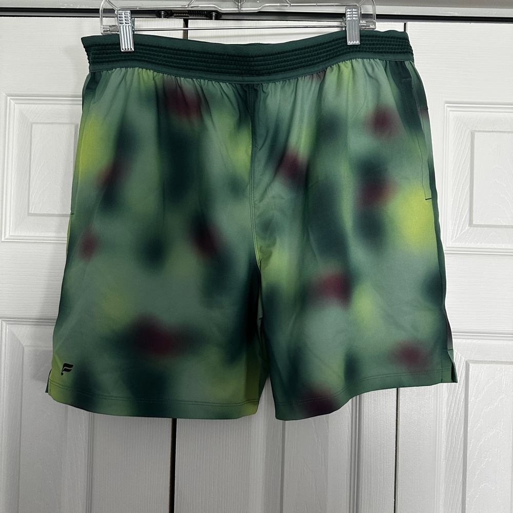 Fabletics Teal and White Athletic Shorts